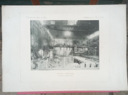 ACIERIES ISBERGUES GRANDE PHOTOGRAVURE HELIOGRAVURE FOUR MARTIN HALLE DE COULEE USINE INDUSTRIE MINE 62 - Isbergues