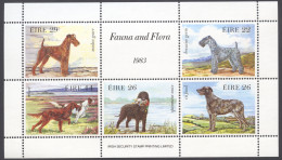 Ireland, 1983, Dogs, Animals, Fauna, MNH, Michel Block 4 - Blokken & Velletjes
