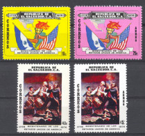 El Salvador, 1976, USA Bicentennial, MNH, Michel 1174-1177 - Salvador