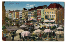 Allemagne --AACHEN --1917-- Markt ( Marché ,très Animée )...........beau Cachet - Aachen