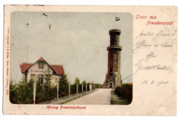 Allemagne -- FREUDENSTADT --1900---Gruss Aus   ...Herzog Friedrichsthurm  ..pas Très Courante--...beau Cachet EBINGEN - Freudenstadt