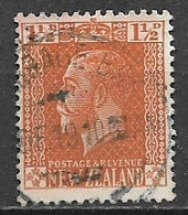 NUOVA ZELANDA  1915-33  EFFIGE DI GIORGIO V FONDO A LOSANGHE UNIF. 201 USATO VF - Usati