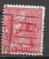 NUOVA ZELANDA  1926 EFFIGE DI GIORGIO V  UNIF. 219 USATO VF - Used Stamps