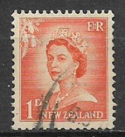 NUOVA ZELANDA  1953-54 SERIE ORDINARIA ELISABETTA II UNIF. 370  USATO VF - Gebraucht