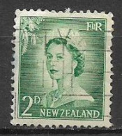 NUOVA ZELANDA  1953-54 SERIE ORDINARIA ELISABETTA II UNIF. 372  USATO VF - Gebraucht