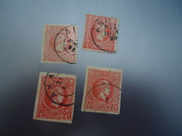 GREECE  USED  STAMPS  4 SMALL HEAD  20 L  DIFFERENT - Sonstige & Ohne Zuordnung