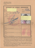 LIVRET INDIVIDUEL + CARTE GUERRE D'ALGERIE C.I.A.B.C ALGER - Documents