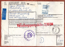 Paketkarte, Flugzeug, Heinola Ueber Duesseldorf Flughafen Velbert Nach Heiligenhaus 1974 (16852) - Cartas & Documentos