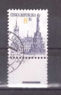 Tschechische Republik Michel Nr. 16 Gestempelt Unterrand (2) - Used Stamps