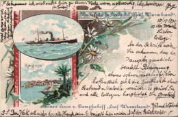 ! Carte Postale Ancienne Dubrovnik Ragusa, 1901, Vapeur Lloyd Autrichien Graf Wurmbrand, Envoyé à Vienne - Croatia