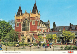 POSTCARD THE GREAT HALL LEEDS UNIVERSITY - Leeds