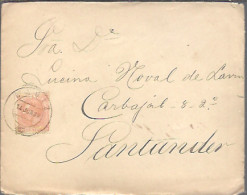 CARTA 1892  CADIZ A SANTANDER - Lettres & Documents