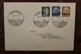 LUXEMBURG 1941 Cover Luxembourg Besetzung Affranchissement Mixte Elsass Löthringen Alsace Lorraine - 1940-1944 Occupation Allemande