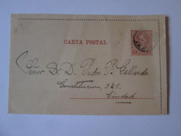 Argentina Entier Postal Fermee 2 Centavos Voyage 1892/Argentina Closed Stationery Postcard 2 Centavos Mailed 1892 - Covers & Documents