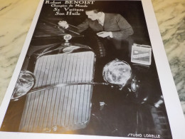 ANCIENNE PUBLICITE HUILE POUR AUTOS KERVOLINE AVEC ROBERT BENOIST 1931 - Voitures