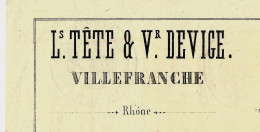 1861 TRANSPORT ROULAGE LETTRE De VOITURE  EnTETE Ls Tete & Vr Devige Villefranche Balle De Toilerie De Notre Fabrique Po - 1800 – 1899