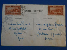 BQ 6 MAROC  BELLE LETTRE CENSUREE 1944  MEKNES  A  BORDEAUX  FRANCE  +AFF. PLAISANT+ - Storia Postale