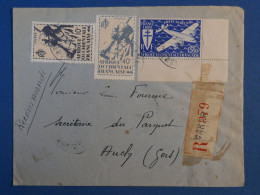 BQ 6 A0F  SENEGAL BELLE LETTRE. RECOM. 1947 DAKAR  A AUCH  FRANCE +AFF. INTERESSANT+ - Briefe U. Dokumente