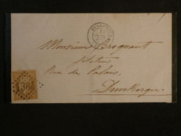 BQ 6  FRANCE  BELLE LETTRE.  1867 DUNKERQUE +NAP.  N°21+AFF. INTERESSANT+ - 1862 Napoléon III.