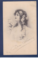 CPA 1 Euro Portrait Illustrateur Femme Woman Art Nouveau écrite Prix De Départ 1 Euro - 1900-1949