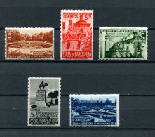 1936.ESPAÑA.BARCELONA.EDIFIL 14/18**.NUEVOS SIN FIJASELLOS(MNH).CATALOGO 23,50€ - Barcelona