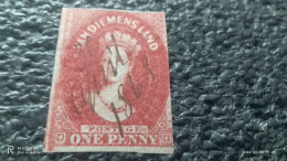 AVUSTRALYA-- TAZMANYA  1856-57     1P  VICTORIA    USED - Used Stamps