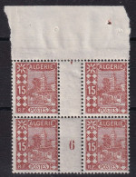 Algérie N°39 - Bloc De 4 Millésime - Neuf ** Sans Charnière - * Hors Millésime - TB - Unused Stamps