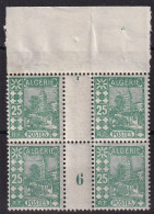 Algérie N°42 - Bloc De 4 Millésime - Neuf ** Sans Charnière - TB - Unused Stamps