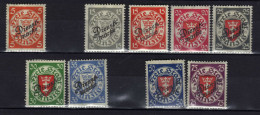 Danzig Dienstmarken 1924 Mi 41; 43-48; 50-51 * [010423XXXI] - Service