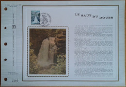 Document Philatélique 1er Jour Le Saut Du Doubs, Chute D'eau ;Cascade ,Villers-le-lac 8 Septembre 1973, CEF  Soie N°62 - Autres & Non Classés