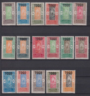 France Togo Mi# 42-58 * Mint Overprint 1921 Signed - Other & Unclassified