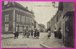 Cpa Puiseaux Rue De Paris Carte Postale 45 Loiret Proche Pithiviers Beaune La Rolande - Puiseaux