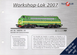 Catalogue TILLIG 2007 Sammelkarten  - Modelle Des TILLIG-TT-CLUB Spur TT - German