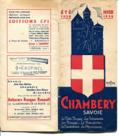 SAVOIE - CHAMBERY  ET SES ENVIRONS LIVRET GUIDE - 1938 - Petit Bugey - Les Bauges - Tarentaise - Maurienne Etc. - Rhône-Alpes