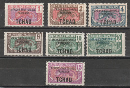 Tchad N°  19, 20, 21, 22, 23, 23b, 24 * - Neufs