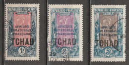 Tchad N°  34, 35, 36 - Usados