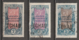 Tchad N°  34, 35, 36 - Used Stamps