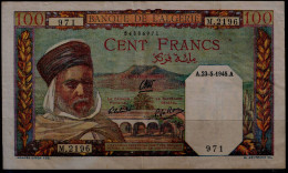 FRENCH ALGERIA  1940-41 BANKNOTE 100 FRANCS VF!! - Algerien