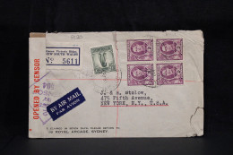 Australia 1945 New South Wales Censored Registered Air Mail Cover To USA__(5620) - Brieven En Documenten