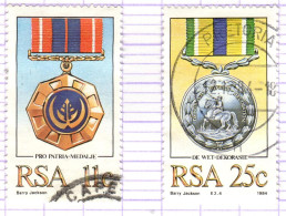 RSA+ Südafrika 1984 Mi 661-62 Medaillen - Oblitérés