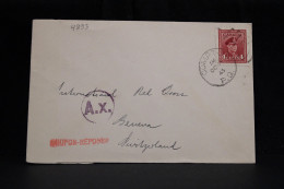 Canada 1943 Compton Censored Cover To Switzerland__(4893) - Covers & Documents