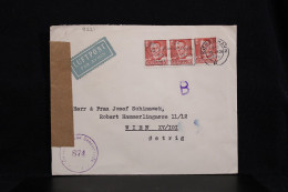 Denmark 1940's Censored Air Mail Cover To Austria__(8221) - Poste Aérienne