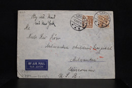 Denmark 1941 Soborg Censored Air Mail Cover To To USA__(8100) - Aéreo