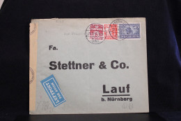 Denmark 1942 Köbenhavn Censored Air Mail Cover To Nurnberg Germany__(8128) - Luchtpostzegels