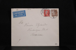 Denmark 1943 Köbenhavn Censored Air Mail Cover To Sweden__(8146) - Airmail