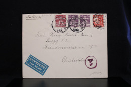 Denmark 1943 Köbenhavn Censored Air Mail Cover To Germany__(8010) - Poste Aérienne