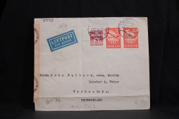 Denmark 1944 Köbenhavn Censored Air Mail Cover To Germany__(6992) - Luftpost