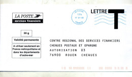 Enveloppe Reponse T Poste Flamme Muette 46CCC46 - Karten/Antwortumschläge T