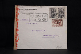 Greece 1943 Thessaloniki Censored Air Mail Cover To Germany__(6800) - Covers & Documents