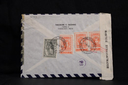 Greece 1949 Thessaloniki Censored Air Mail Cover To Sweden__(6783) - Storia Postale